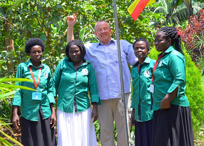 Claus Ollerking Checking on MUWOFA community  borehole system